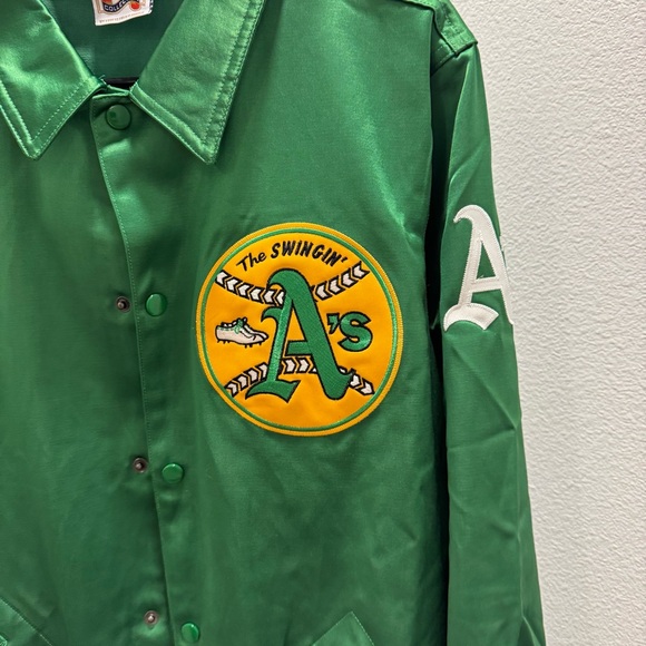 Oakland A’s Ebbets Field Flannels Green Cooperstown Jacket - Picture 2 of 7